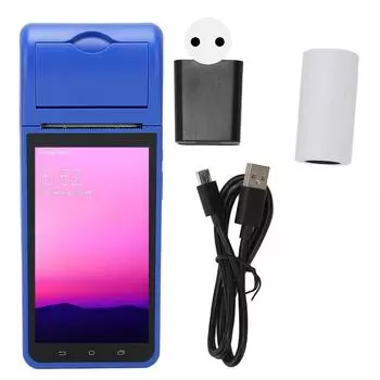 POS-принтер с сенсорным экраном 5,5 дюйма, ОЗУ 2 ГБ, ПЗУ 32 ГБ, 4G LTE WiFi, термопринтер шириной 58 мм для 1D и 2D печати