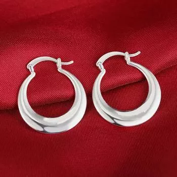 Посеребренные серьги изысканные и модные серебряные серьги S925, модные ювелирные изделия, милые и милые серьги в форме полумесяца