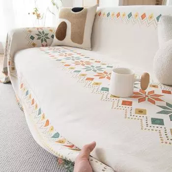 Posey Blanket Sofa Towel All Seasons Universal Jacquard Anti-cat Scratch Sofa Cover Towel Air Conditioning Knitted Blanket 180X130