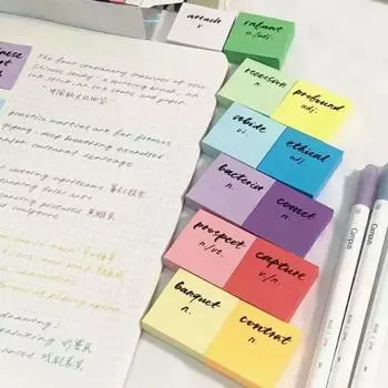 Post Memos Mini Colored Sticky Notes Message Paper Sticky Notepad Memo Note Paper Student 11pcs/set