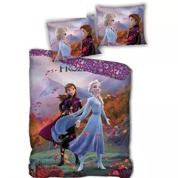 Постельное белье Frozen 2 Disney - Пододеяльник Frozen 140x200 см + наволочка 63x63 см