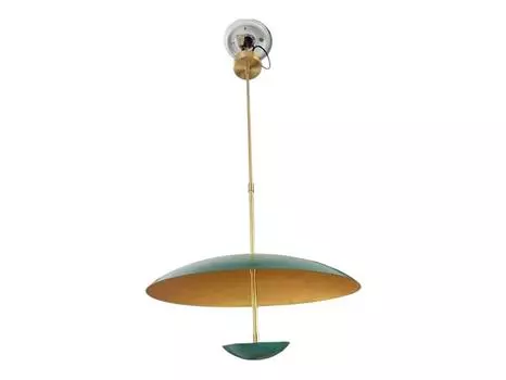 Потолочный светильник Green Elegance Brass Dish | Трендовая светодиодная люстра для гостиной, столовой и кухни