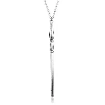 Potter Luna Harry Fleur Bellatrix Ron Magic Wand Pendant Necklace Gift Kids Luna Silver
