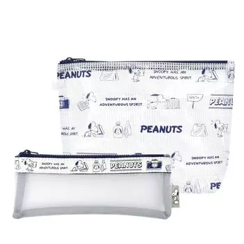 Pouch Set of Toiletries Accessory 2 School Cute Character Navy [Snoopy] 2, Holder, Holder, Pouches, Women s Travel, Trips, Outings, Adults, Students,