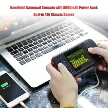 Power Bank Портативная портативная игровая консоль высокой емкости 416 игровых двух портов USB Прощай, нет электричества, быстрая зарядка, подарок