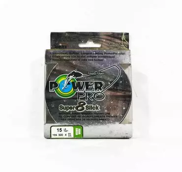 Power Pro Super 8 Slick Spectra Line 15 фунтов на 300 ярдов, зеленый (0701) зелёный