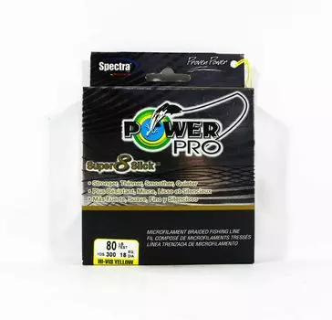 Power Pro Super 8 Slick Spectra Line 80 фунтов на 300 ярдов, желтый (0046) жёлтый