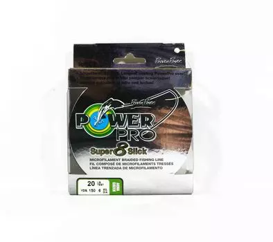 Power Pro Super 8 Slick Spectra Line 20 фунтов на 150 ярдов, зеленый (0633) зелёный