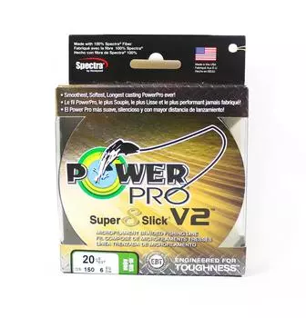 Power Pro Super 8 Slick Version 2 Spectra Line 20 фунтов на 150 ярдов цвета морской волны (8011) цвет морской волны