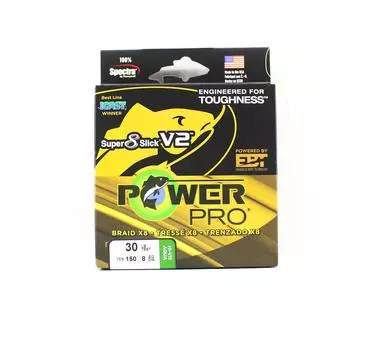 Power Pro Super 8 Slick Version 2 Spectra Line 30 фунтов на 150 ярдов цвета морской волны (8172) цвет морской волны