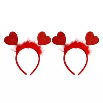 Повязка на голову Alode Red Heart Festival Props Party, 03 Basic Heart, 2 шт.