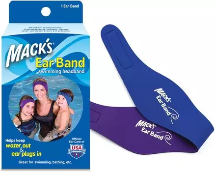 Повязка на голову для плавания Macks Ear Band от Mack s [предмет]