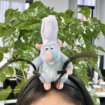 Повязка на голову, новая мультяшная плюшевая кукольная повязка на голову, французская широкополая заколка для волос, фото головной убор, креативный подарок для девочки