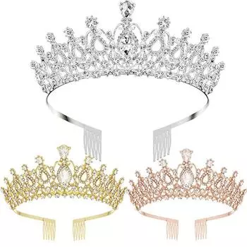 Повязка на голову со стразами и короной для невесты, повязка на голову из сплава с бриллиантами