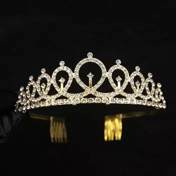 Повязка на голову в виде короны на день рождения, свадебные аксессуары, детские шоу, аксессуары для волос, европейская и американская повязка на голову, головной убор со стразами