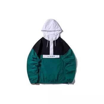Повседневная куртка с капюшоном и молнией Li Ning Wade Series Color Block, мужские куртки Storm-Green AFDP827-1 S