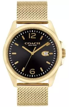 Повседневные часы Grayson 14602618 желтое золото [Coach] мужские [Товар]