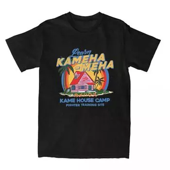 Повседневные футболки Kame House Beach Camp Turtle Island Anime для мужчин и женщин, хлопковая футболка, одежда больших размеров S чёрный