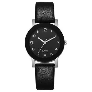 Повседневные кварцевые часы из сплава для пар - Черный корпус, Студенческий стиль