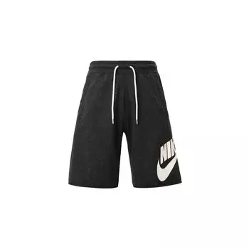 Повседневные шорты унисекс с принтом логотипа Nike средней посадки, черные 836278-032 S