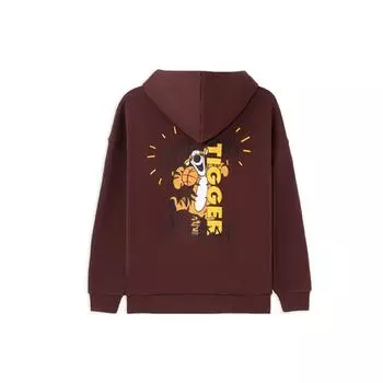 Повседневный свободный пуловер с капюшоном Li-Ning x Disney Winnie The Pooh Series, унисекс, темно-коричневый AWDRH39-2 M