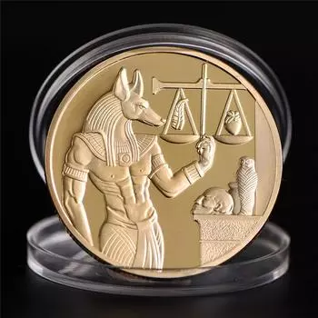 Позолоченная египетская пирамида 40 мм, памятная монета, туристическая подарочная коллекция