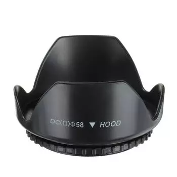 Practical Camera Accessories Screwed Lens Hood Sunshade Anti-Glare Cover Protective Shield 58mm