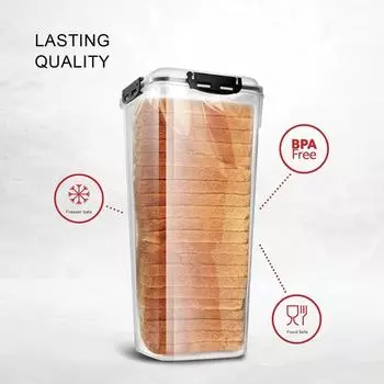 Practical Slide Out Bread Storage Basket with Handle Sturdy Plastic Materials Kitchen Supplies for Cabinet Organizers чёрный