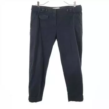 PRADA made in Italy Cropped pants 40 Charcoal black Uncle Women Used