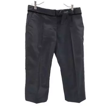 PRADA Made in Italy Silk Blend Cropped pants 40 black Sabrina Women Used