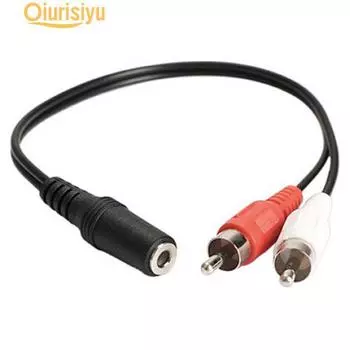 Практичный адаптер 3,5 мм 1/8 дюйма для стерео гнезда RCA на 2 штекера Aux Audio Y кабельный разветвитель специальный подарок one size