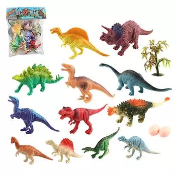 (Precious memory)12PCS Novelty Simulated Dinosaur Animals World Model Figure Realistic Kids Toy