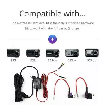 Предохранитель Ампера Жесткий проводной предохранитель 422GW и 522GW Box Car Recorder Dash Cam Жесткий проводной комплект Mini USB Nextbase 122 Защита Замена CHINA