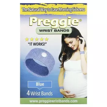Preggie, браслет, синий, 4 браслета
