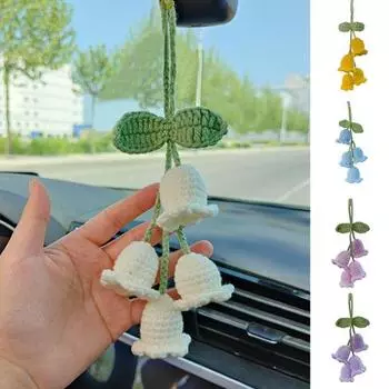 Прекрасный автомобильный зеркальный декор, милый кулон, изысканный декоративный белый