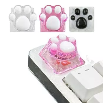 Прекрасный колпачок для клавиш Cat Claw из смолы для механической клавиатуры с подсветкой. Колпачки для клавиш компьютерной клавиатуры. Заменяет A