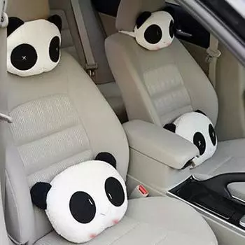 Прекрасный творческий панда авто подушка для шеи подголовник подушка коврик