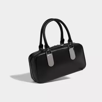 Премиальная сумка Boston Bag Niche Design Retro Bowling Подушка для руки через плечо Модная сумка через плечо чёрный