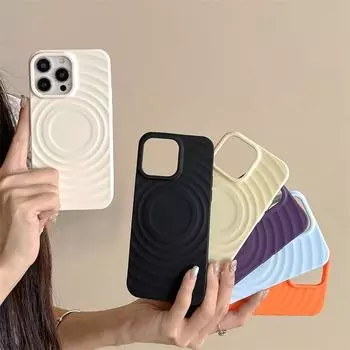 Премиальный чехол Sense Niche Ripple Shell подходит для мобильного телефона Apple 16ProMax, чехол для iPhone15 Silicone 12 All-inclusive Anti-Drop. iPhone16