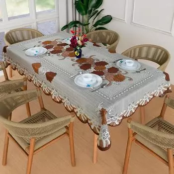 Premium Center Table Cloth, Soft and Durable Fabric (Blueberry Coffee, 40x60 inch- Center Table) 60 x 40 inch (Rectangular