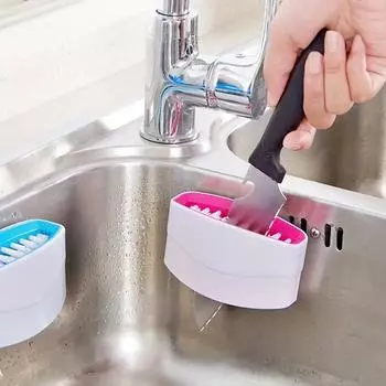 Premium Kitchen Cleaning Master - мощная присоска для чистки ножей, столовых приборов, щетка, эффективное средство для мытья вилок, ложек, овощей и фруктов синий