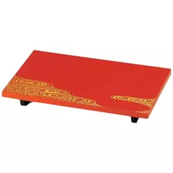 Premium Nigiri Sushi with Red Flowing Water Made in Japan J-Kitchens Plate, Left, Single-Serve, Stand, Design, Break-Resistant,