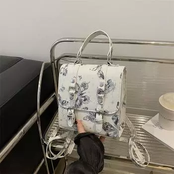 Premium sense of foreign style women s backpack 2025 new fashionable versatile backpack student travel mini schoolbag розовый
