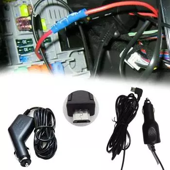 Premium Vehicle USB Adapter 5V 1.5A Mini USB Cable GPS Dash Cam Charging Fit Cars Truck Accessory