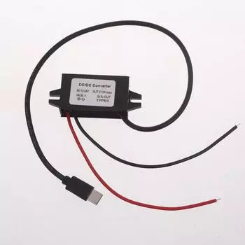Преобразователь USB C от 12 В до 5 В, преобразователь постоянного тока 12 В в тип C, 5 В, 3 А, USB понижающий модуль, понижающий преобразователь постоянного тока 8-23 В, регулятор напряжения A