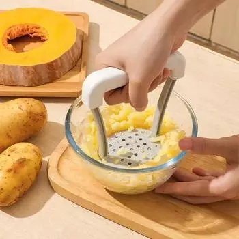 Пресс для пюре из детского питания, толкушка для картофельного пюре, кухонные принадлежности из нержавеющей стали, пресс для картофельного пюре, чеснокодавилка