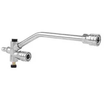 Pressure Washer Dual-Connector Wand Tool 1/4 Quick Connect Switch Double Tip Attachment For Foam Cannon And Spray Nozzle