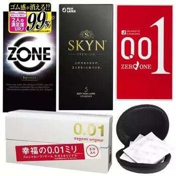 Презерватив Презерватив Sagami Okamoto ZONE SKYN Skin Contraceptive Comparison Set Sagami Original 5 штук Okamoto Zero One 3 штуки SKYN 5 штук ZONE 6
