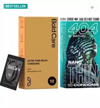 Презервативы Bold Care Nano Thin 10 + презервативы Ultra Thin Delay 10 - Суперэкономная упаковка презервативов