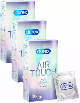 Презервативы Durex Air Touch Lubricating Jelly Full Type Natural Rubber Latex 10 шт. Презервативы Durex [Набор 3]